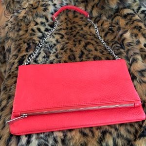 Red folding shoulder bag